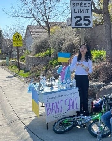 Cheryl Cheng, a junior at Western Sierra Collegiate Academy, raised money to support Ukraine through cookie sales.