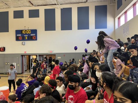 Students packed the stands for the annual class hoop competition at Natomas Pacific Prep/ All photos by Hadia Ahmad, Natomas Pacific Preparatory High School.