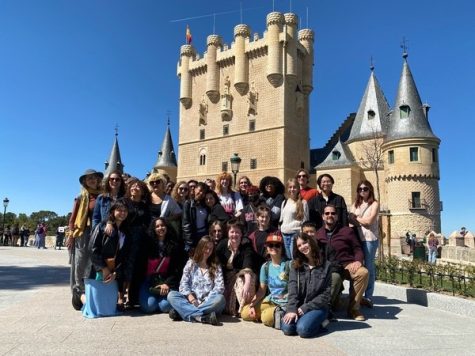 McClatchy High School music students gathered for a group photo during their tour of Spain and Portugal in April. Photo by Kennedy OGilvie Joplin. 