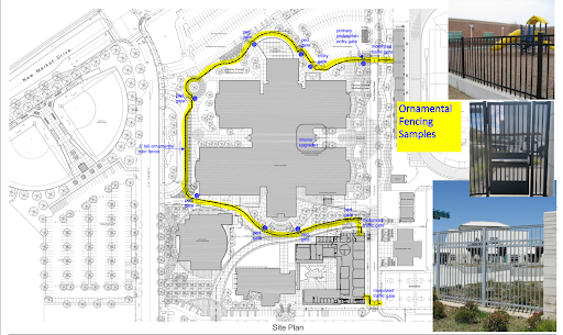 Conceptual design of Inderkum High School Fence provided during Natomas Unified School District board meeting on Nov. 16, 2022