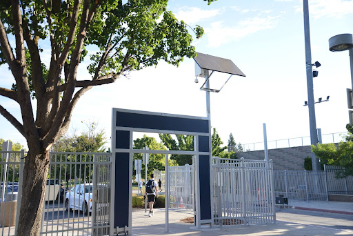 Inderkum High Schools new fence and gate, installed to enhance campus security.