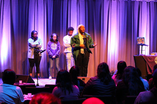 Members of the 2023 SAYS Slam Team performing at Herbst Theater, San Francisco.
