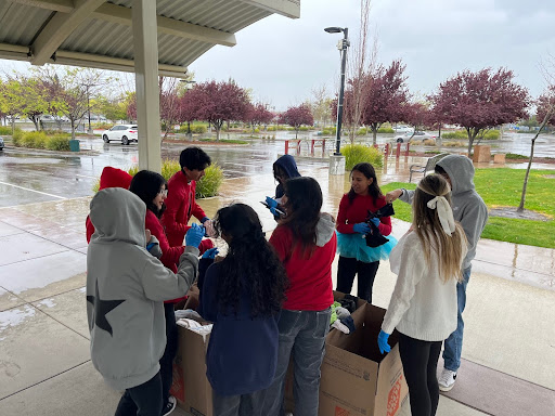The Project Mercy team during day one of the programs donation drive. Photo taken March 29. North Natomas Regional Park. 