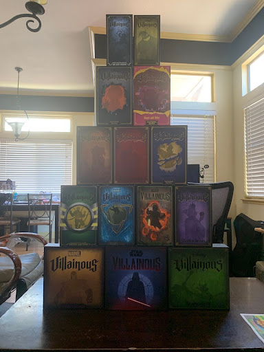 My personal collection of the Ravensburger line of Villainous board games.