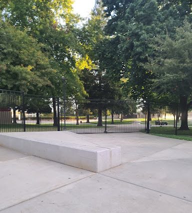 The controversial new fence and gates surrounding Cordova High.
