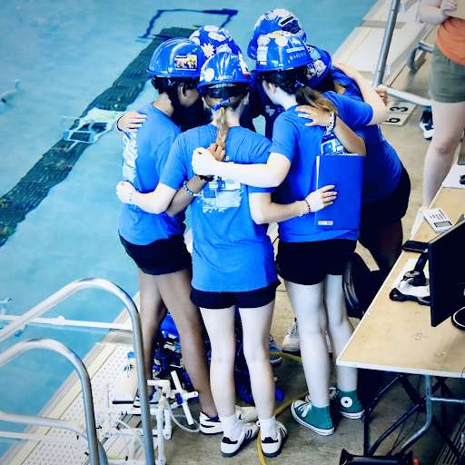 The St. Francis High School robotics deck crew during the 2024 MATE ROV World Championships.