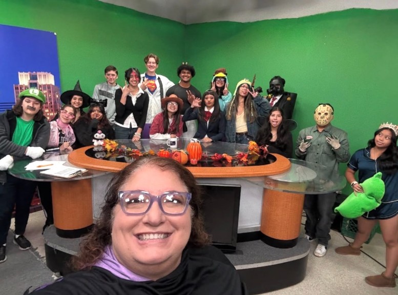 Franklin High media students and their teacher, Dawn Williams, spend hours per week crafting video content for students at their school. Dawn Williams/Special to SacSchoolBeat.com